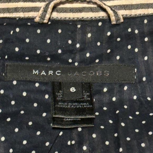 Marc Jacobs Vintage Blue and White Seersucker Striped Blazer Fitted Structured - Picture 2 of 4